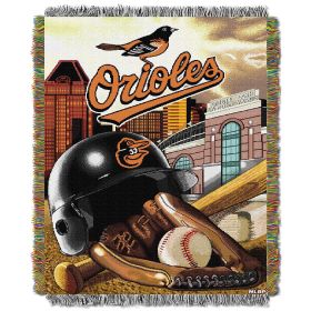 Orioles OFFICIAL Major League Baseball; "Home Field Advantage" 48"x 60" Woven Tapestry Throw by The Northwest Company