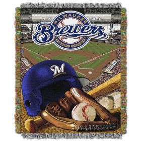 Brewers OFFICIAL Major League Baseball; "Home Field Advantage" 48"x 60" Woven Tapestry Throw by The Northwest Company