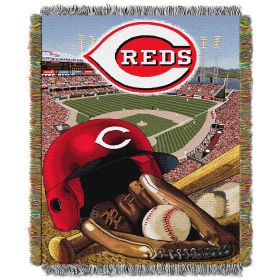 Reds OFFICIAL Major League Baseball; "Home Field Advantage" 48"x 60" Woven Tapestry Throw by The Northwest Company